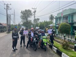 HUT POMAD, Subdenpom Persiapan Sekayu Bagi Helem Kepada Pengendara Motor