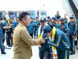 Juara Umum POPDA XII, Sekda Sambut Kontingen Kota Pangkalpinang