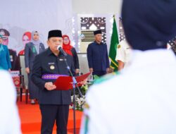 Pj Bupati Muba Kukuhkan 75 Anggota Paskibraka Kabupaten Muba Tahun 2024