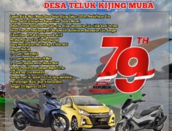 Memeriahkan HUT RI ke-79, Desa Teluk Kijing Gelar Lomba Bidar Musi Mania