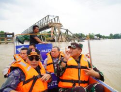 Pj Bupati : Perusahaan Harus Bertanggung Jawab Perbaiki Jembatan P.6 Lalan Ambruk